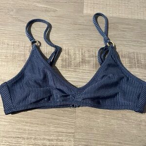 Aerie Ribbed Bikini Top - Navy